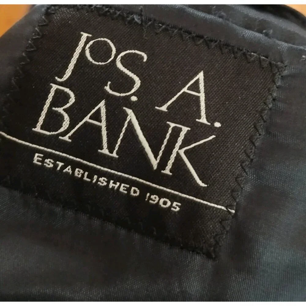 Jos. A. Bank 100% Wool Sport Coat Blazer Size 42L Gray Academia Work